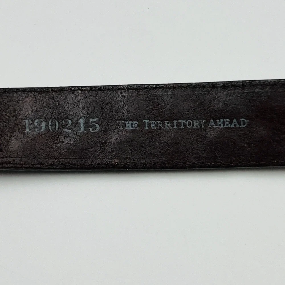 The Territory Ahead Mens 38 Braided Leather Leaf Belt Colorful Western Boho 90s